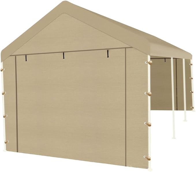 10 * 20 FT Carport Replacement Tarp Canopy, Sidewall kit Panel Set of 4 - Image 2