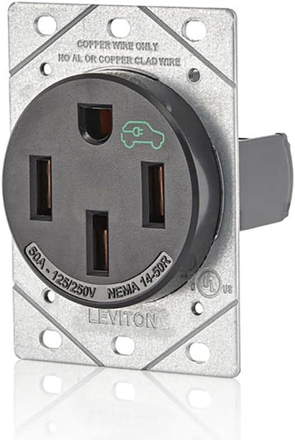 Leviton 50 Amp EV Charging Receptacle/Outlet, Heavy Duty - Image 2