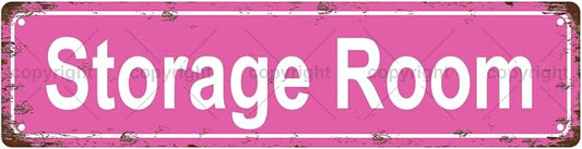 Storage Room Space Vintage Metal Tin Street Sign Bar Cafe Garage Cave Home Room by Unknown