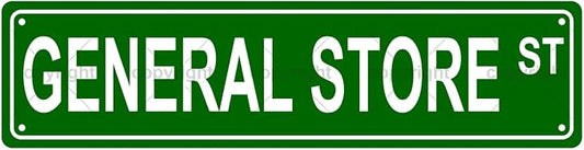 GENERAL STORE ST Space Metal Tin Street Sign Bar Cafe Garage Cave Home Room by Unknown