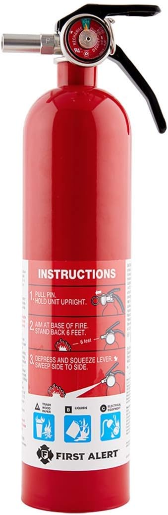 First Alert Fire Extinguisher for Home, Standard Rechargeable Compliance Unit by FirstAlert