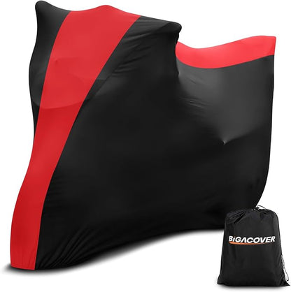 Indoor Motorcycle Cover, Soft Stretch Elastic Dustproof Protection Windproof by BIGACOVER