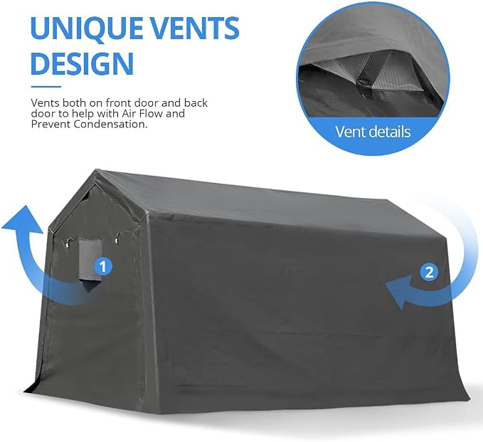 ADVANCE OUTDOOR 10x10 ft Heavy Duty Outdoor Patio Portable Canopy Storage - Image 2