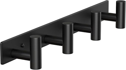 Wall Mounted Coat Rack-4 Hooks, Heavy Duty Stainless Steel Hook Rail - Image 9