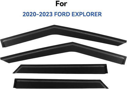 Window Visors Rain Guards for 2020-2025 Ford Explorer, Out-Channel Window Vent - Image 2