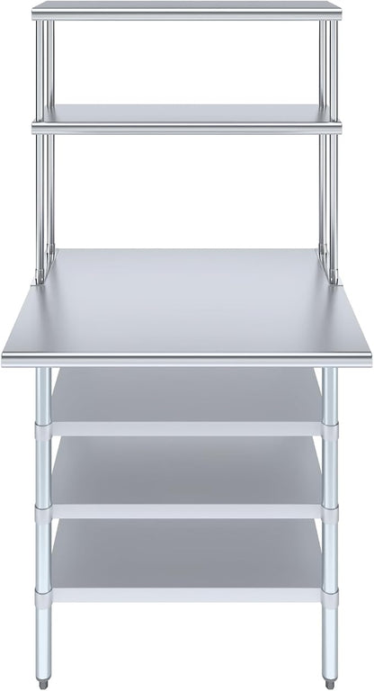 Amgood 30" x 36" Stainless Steel Work Table - Image 2