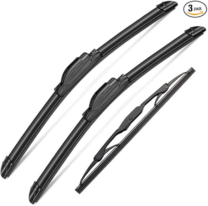 3 Wipers Set-26"+14" Front Windshield Wipers and 10" Rear Wiper Blade by SCTIOANSNOemWiperBlades
