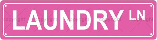 LAUNDRY LN Space Metal Tin Street Sign Bar Cafe Garage Cave Home Room Wall by Unknown