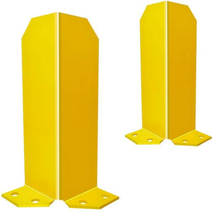 Pallet Rack Post Protectors 12" Height Steel Pallet Rack Guard, Safety Yellow by BIGalleons