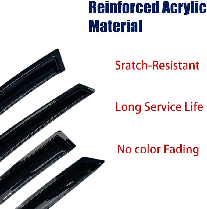 Side Window Visor Vent Wind Deflector fit - Image 5
