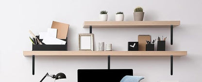 8 Pack L22 x H 12" Black Heavy Duty Shelf Brackets - Image 8