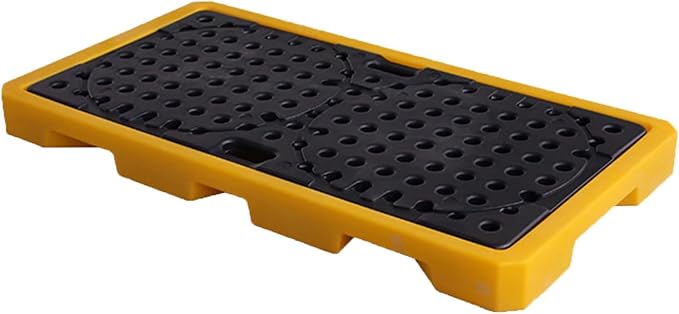 2 Drum Containment Spill Pallet, Polyethylene Low Profile Paint Bucket Tray by PFCDZDU