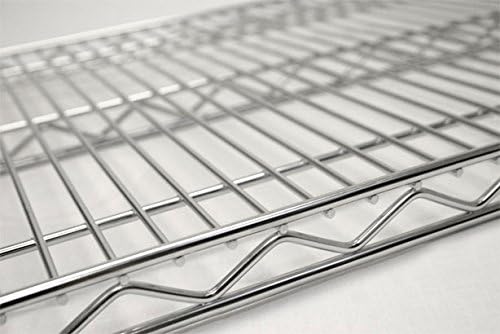 Omega 14" Deep x 72" Wide x 63" High 3 Tier Chrome Starter Shelving Unit - Image 4