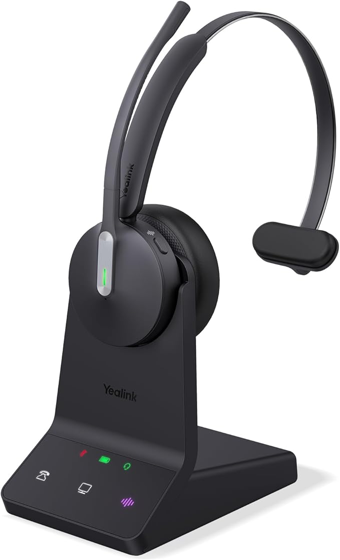 Yealink WH64 DECT & Bluetooth Mono UC Zoom Wireless Headset, 606 ft Range by RedefineYourWorkplace