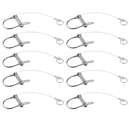 10Pcs Trailer Coupler Pin 5/16x 1-3/4（WxL） Prevents Loss Trailer Hitch Locking by HILILON