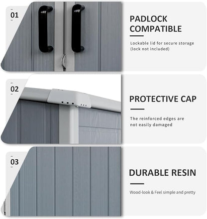 5x3 FT Resin Outdoor Storage Shed - Image 6