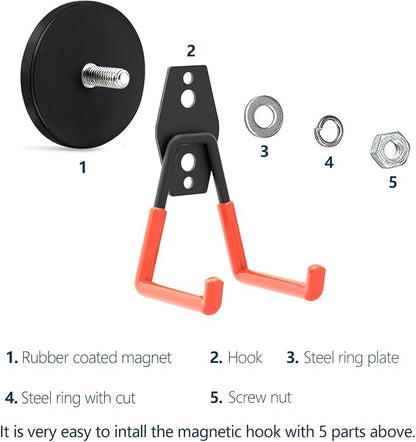 Magnetic Garage Hook, Heavy Duty Garage Storage Magnetic Hooks Steel Tool - Image 3