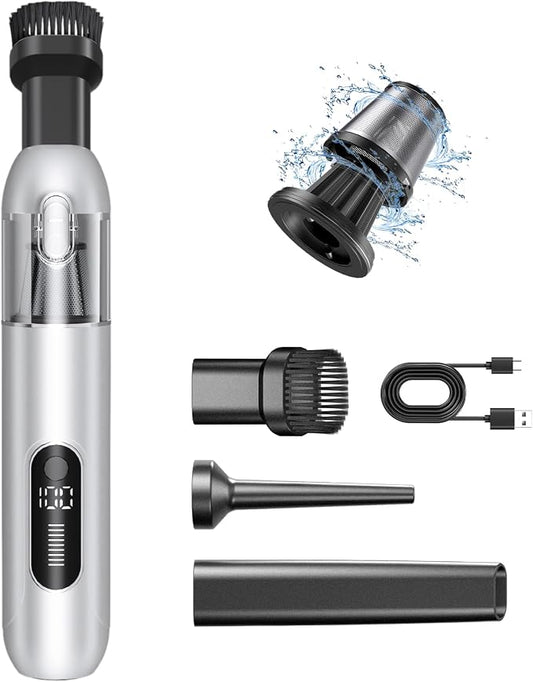 Cordless Handheld Car Vacuum, 16000PA 2-in-1 Blow & Suction, Brushless Motor by UpgradedCarVacuum