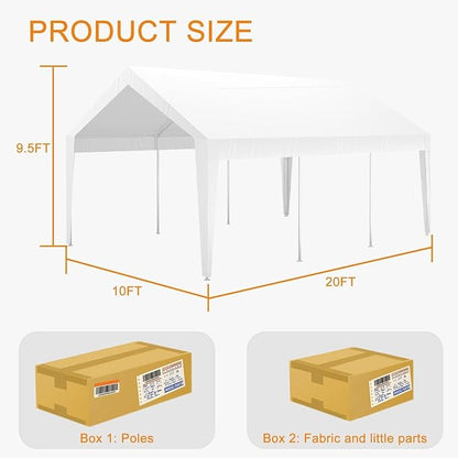 10x20ft Metal Carport Garage - Image 2