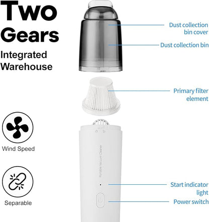 Mini Vacuum Cleaner Cordless, Portable Keyboard Vacuum Cleaner, Wireless - Image 2