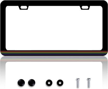 Gay Pride License Plate Frame LGBTQ License Plate Frames Personalise Stainless by HOWKWAWY