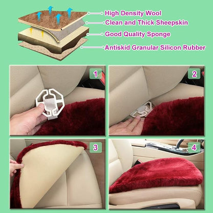 Fluffy Genuine Australia Sheepskin Car Seat Cover - Image 6