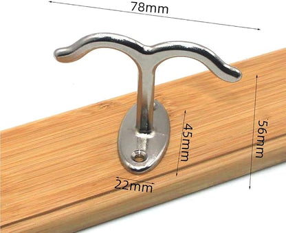 10 Pcs Zinc Alloy Ceiling Double Hook Cabinet Wardrobe Coat Towel Hat Hook - Image 2