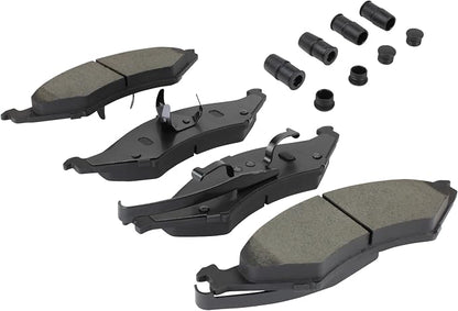 Premium Semi-Metallic Front Brake Pads Compatible - Image 2