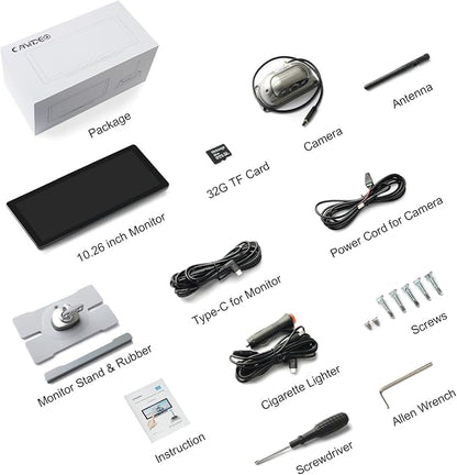 2.5D Display Wireless reversing Camera System FHD 1080P 10.26-inch touchable - Image 9