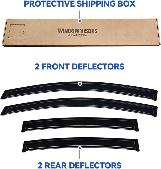 Window Visors Rain Guards for 2012-2020 Chevy Sonic Hatchback, Out-Channel - Image 6
