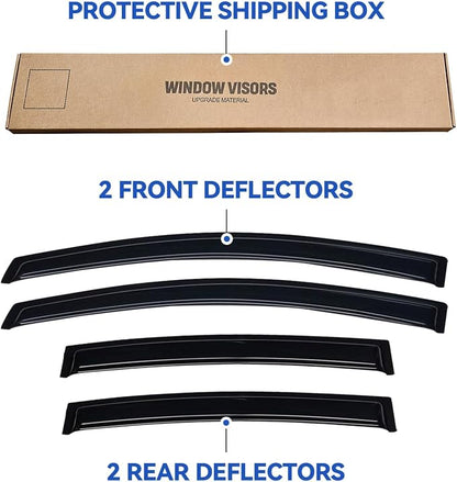 Window Visors Rain Guards for 2012-2020 Chevy Sonic Hatchback, Out-Channel - Image 6