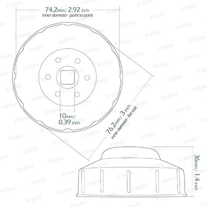 KiWAV Oil Filter Wrench Removal tool - Image 4