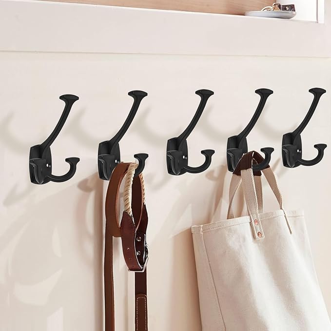 Large Wall Double-Sided Hook 2 Pack Matte Black Hook Decorative Heavy Duty - Image 4