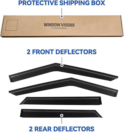Window Visors Rain Guards for 2020-2025 Ford Explorer, Out-Channel Window Vent - Image 5