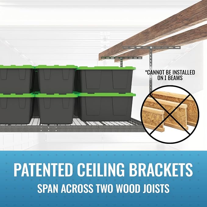 2-Pack 4 x 8 MonsterRax Overhead Garage Storage Rack, Ceiling Racks - Image 7