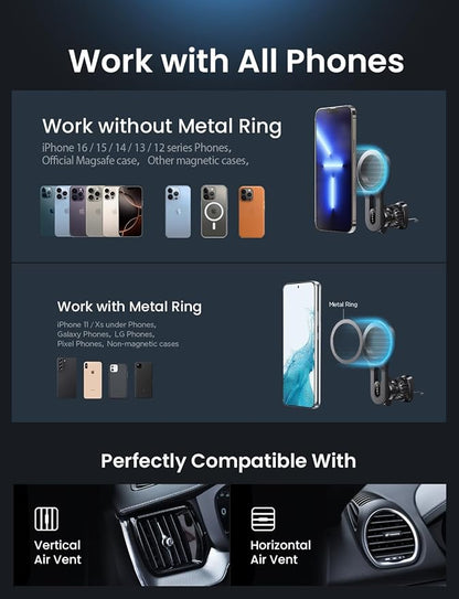 LISEN for iPhone 16 MagSafe Car Mount, Ultra Magnetic Long Arm Mag Safe Car - Image 7