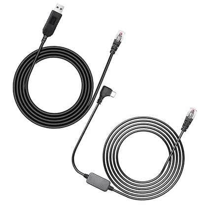 USB-C to RJ11 & USB to RJ11 Radar Detector Cables, 6.56Ft Each, Compatible by Powercables