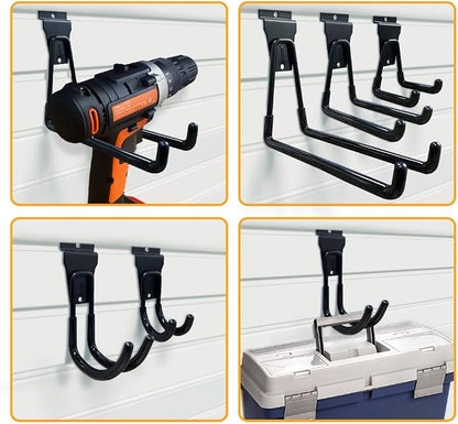 Slatwall Hooks, Slat Wall Accessories Multi Size Garage Hooks Storage Utility - Image 8