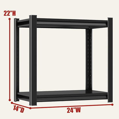 Metal Garage Shelving Unit, Heavy Duty 2-Tier Adjustable Storage Shelf - Image 3