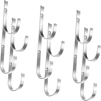 6 Pieces Pool Pole Hook Hanger Swimming Metal Brackets Pool Hook - Image 2