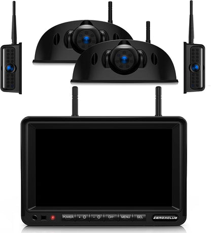 4 Cameras Wireless RV Backup System by ZEROXCLUB