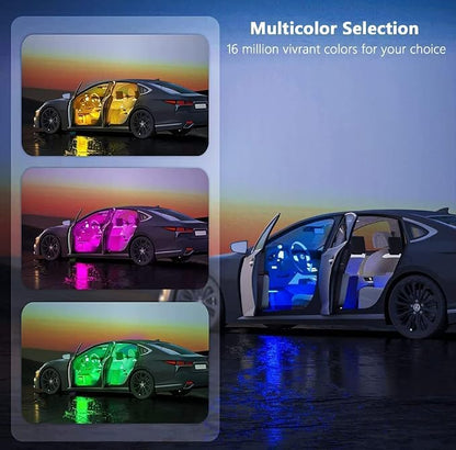 Car LED Strip Light, EJ's SUPER CAR 4pcs 36 LED Multi-Color Car Interior Lights - Image 2