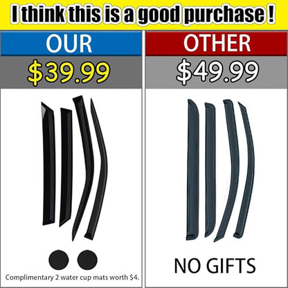 Rain Guards for Volkswagen Golf MK6 Hatchback 2010-2014, Tape-on Side Window - Image 2