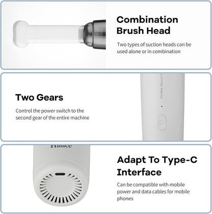 Mini Vacuum Cleaner Cordless, Portable Keyboard Vacuum Cleaner, Wireless - Image 4
