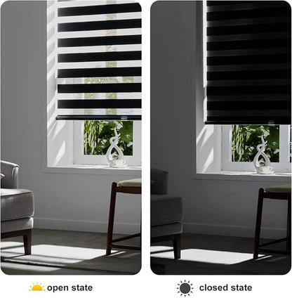 Persilux Cordless Zebra Blinds for Windows Free-Stop Windows Shades Dual Layer - Image 5