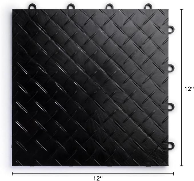 Big Floors RaceDeck Diamond Plate Design, Durable Interlocking Modular Garage - Image 7