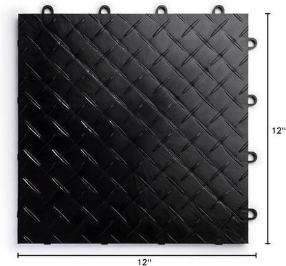 Big Floors RaceDeck Diamond Plate Design, Durable Interlocking Modular Garage - Image 7