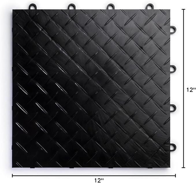 Big Floors RaceDeck Diamond Plate Design, Durable Interlocking Modular Garage - Image 8