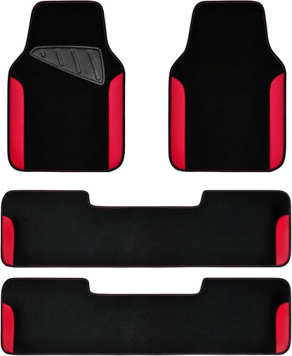 CAR PASS Waterproof Universal Faux Leather 3Row Car Floor Mats, Set of Vehicles by CARPASS