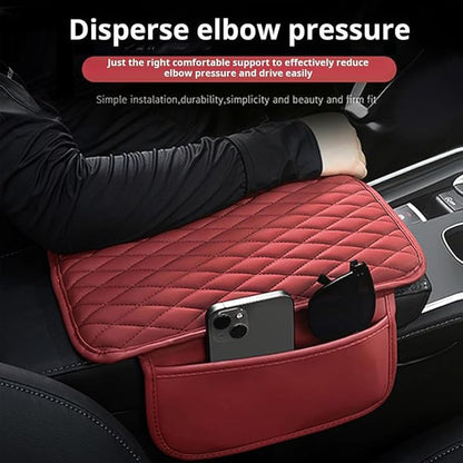 Car Armrest Cover Leather Car Console Covers Box Pad - Image 2